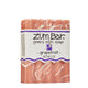 Labeled grapefruit scented Zum Bar Soap with pink and white colored swirls.