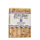 Labeled Patchouli scented Zum Bar Soap with brown speckled coloring